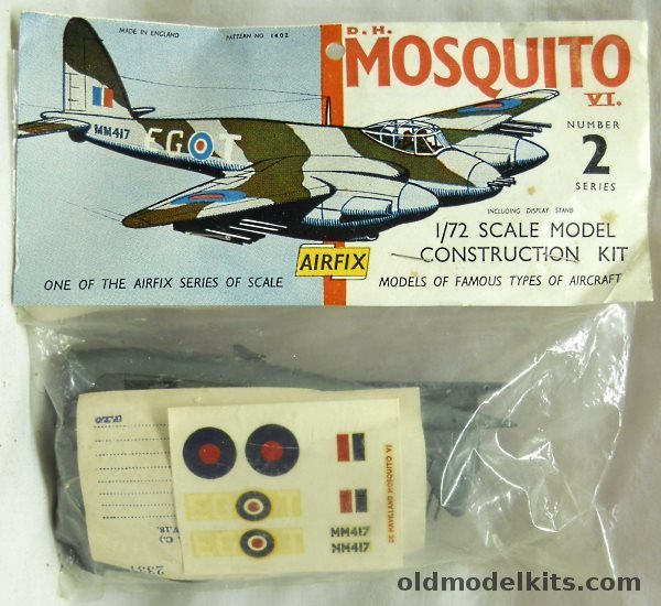 Airfix 1/72 De Havilland Mosquito F.B.VI Bagged - Second Issue, 1402 plastic model kit